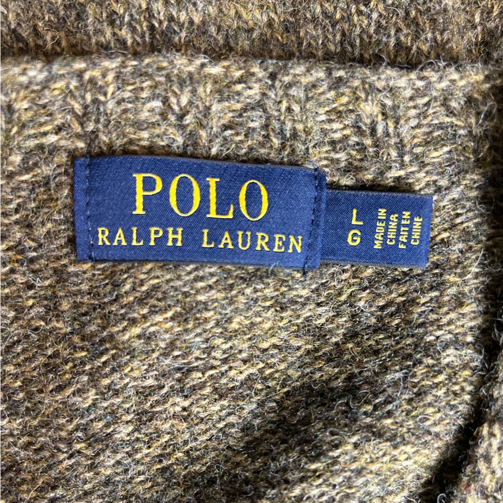 Polo by Ralph Lauren Men's V-Neck Argyle Wool Sweater Vest Size Large - Picture 5 of 6
